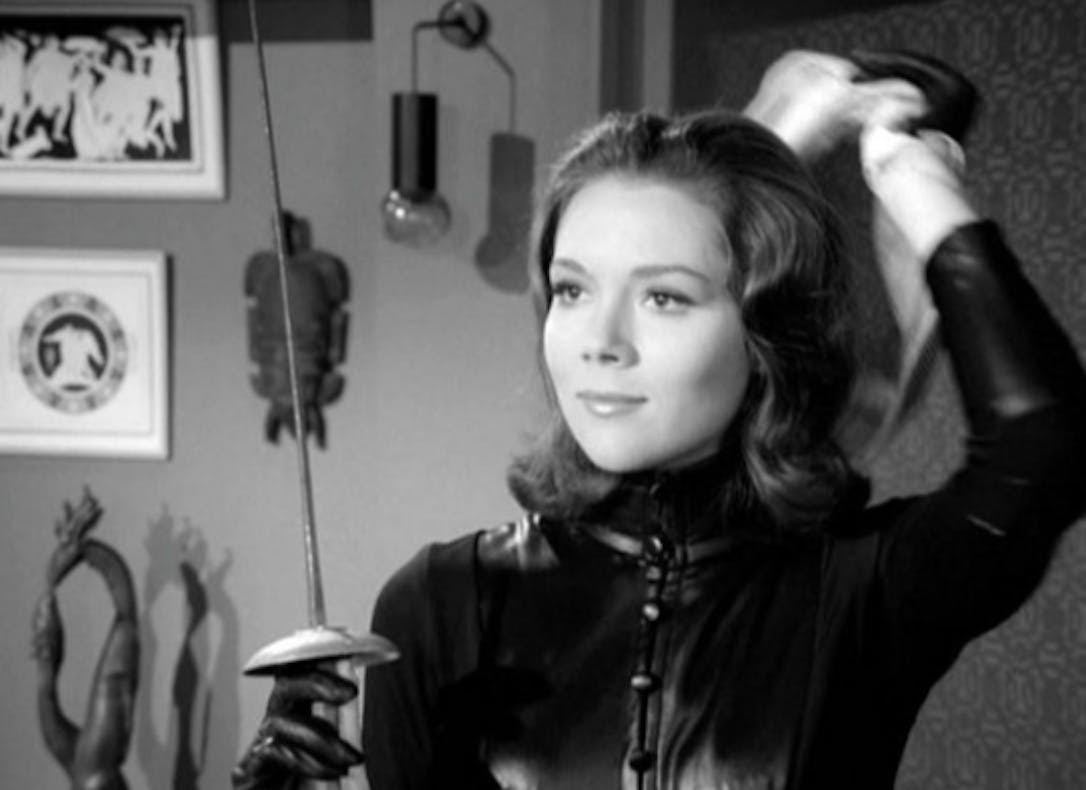 emma peel in "the avengers" (1965)