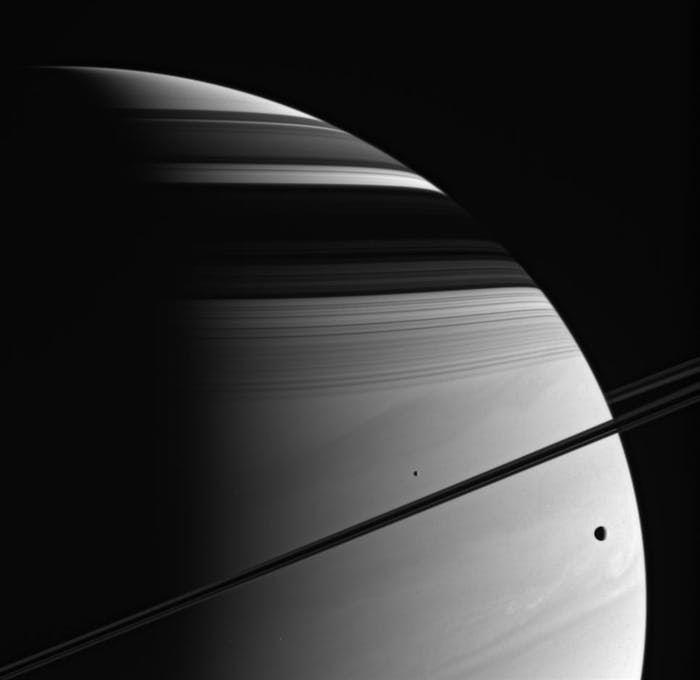 saturn cassini moons rings