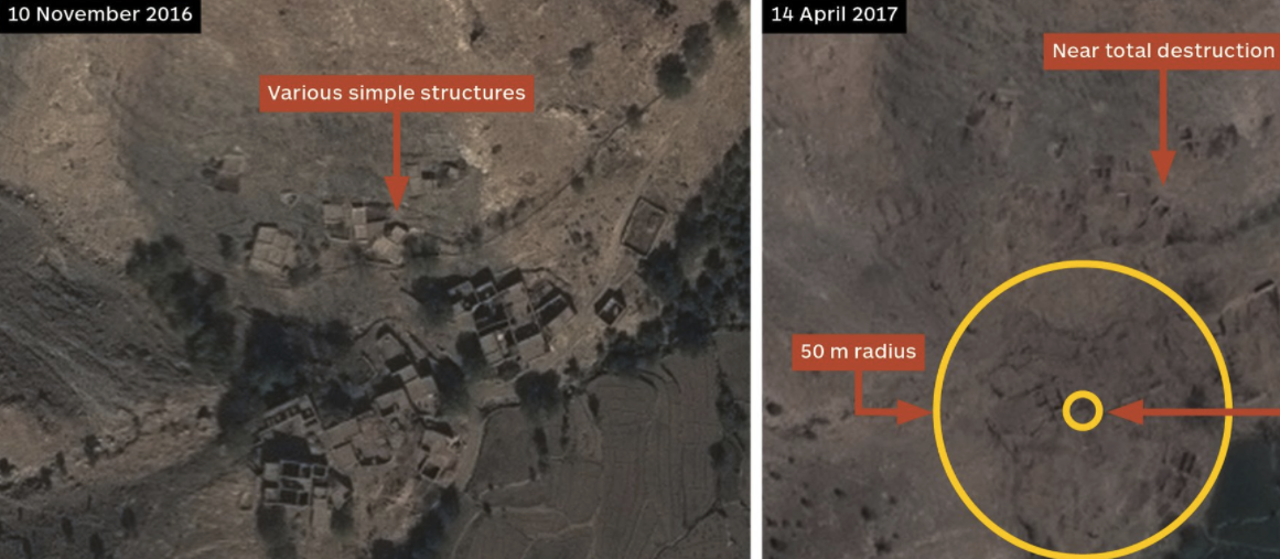 Satellite Images Show The Mother Of All Bombs' Devastating Impact | Inverse