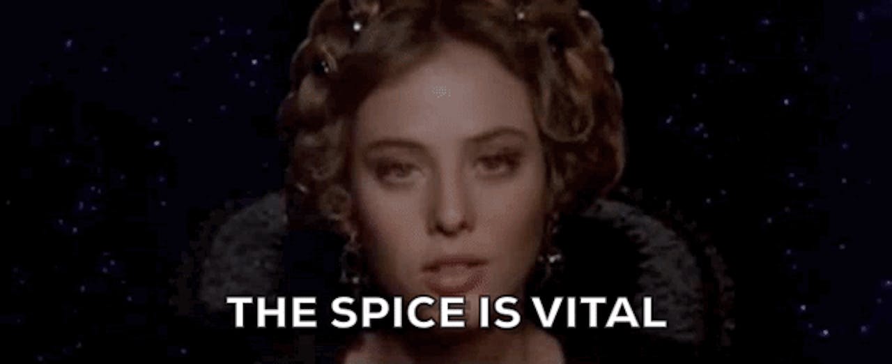 The spice is .... vital.