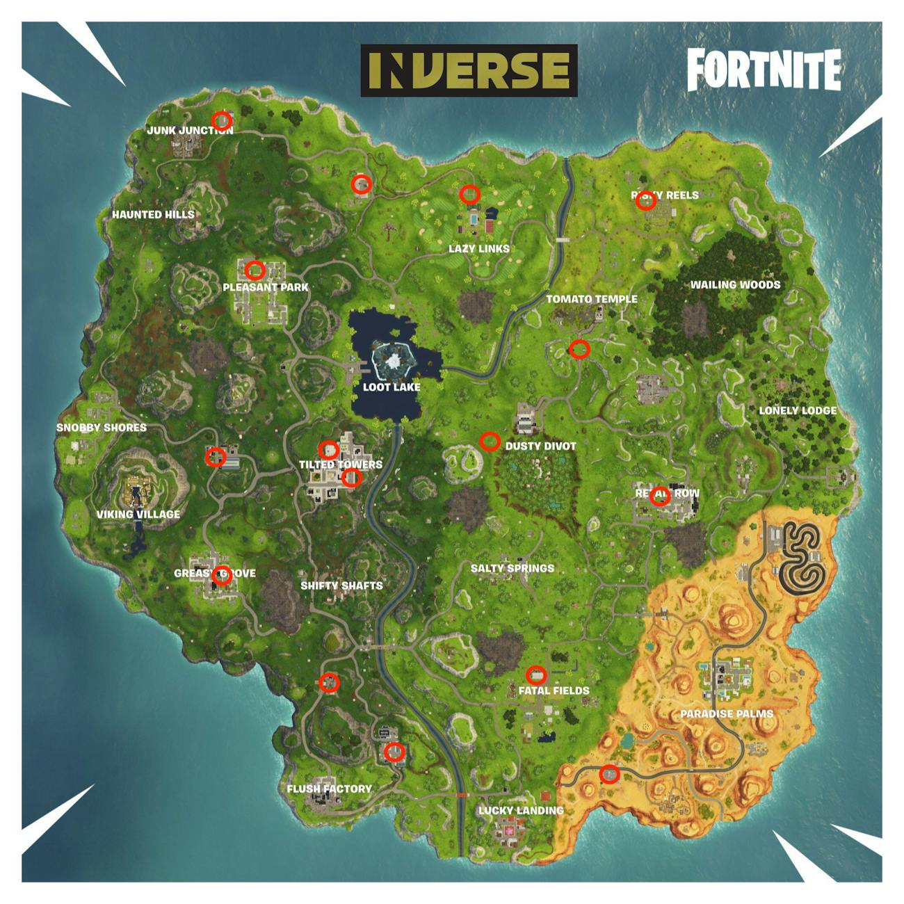 How Many Named Locations Are There In Fortnite Season 7