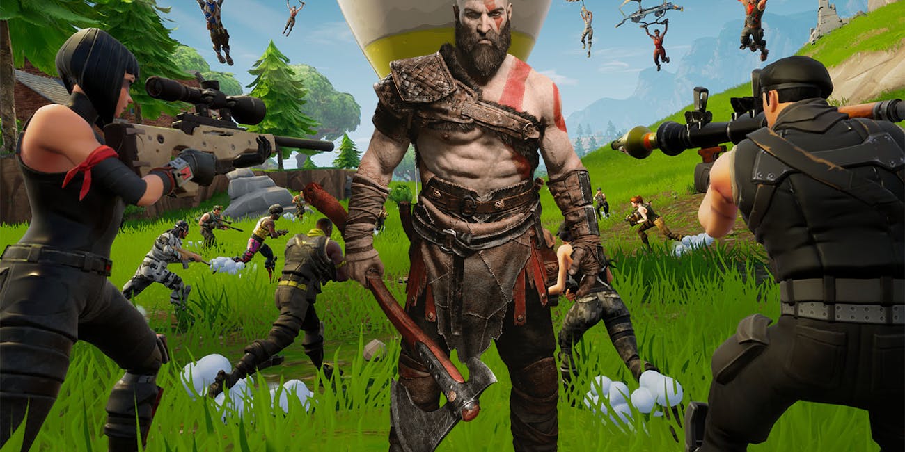 fortnite season 5 mode kratos god of war thanos