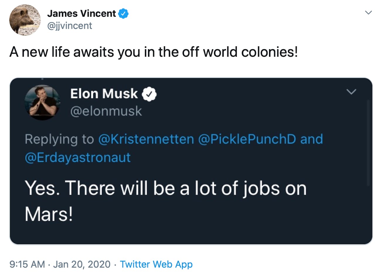 Is Musk's SpaceX idea something that would fit in "Blade Runner"?