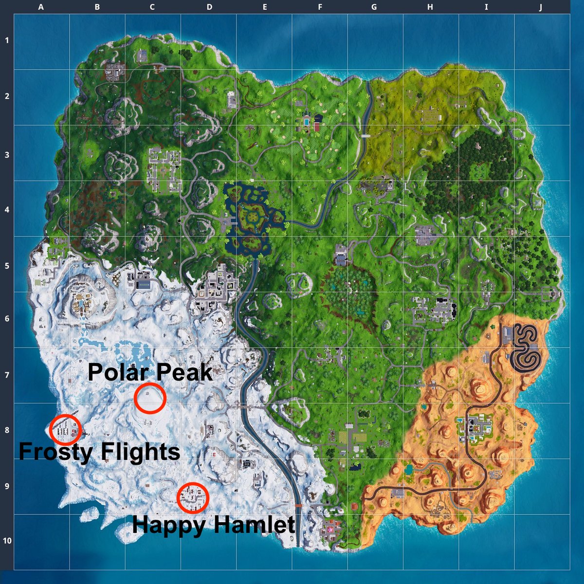 fortnite season 7 map changes image new locations and unnamed areas inverse - nouvelle map fortnite saison 4