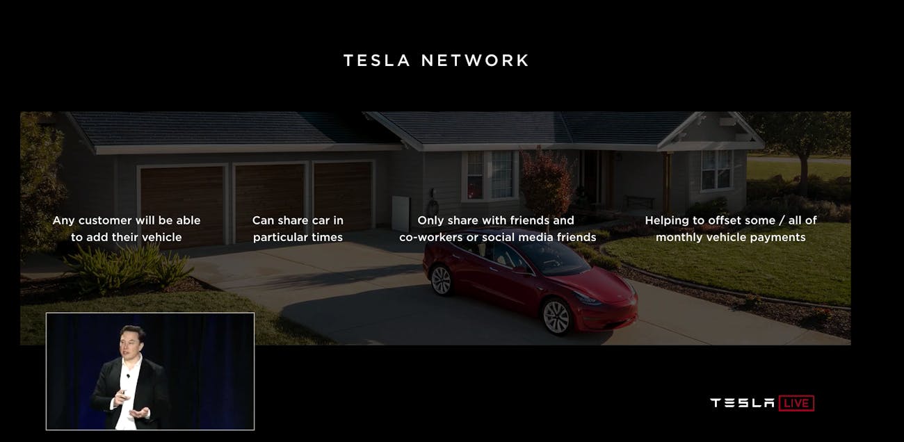 tesla elon musk robo taxi network