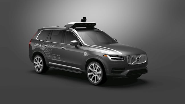 Uber's Volvo vehicle.