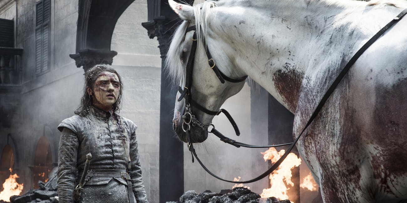 Arya Stark White Horse GAme of Thrones