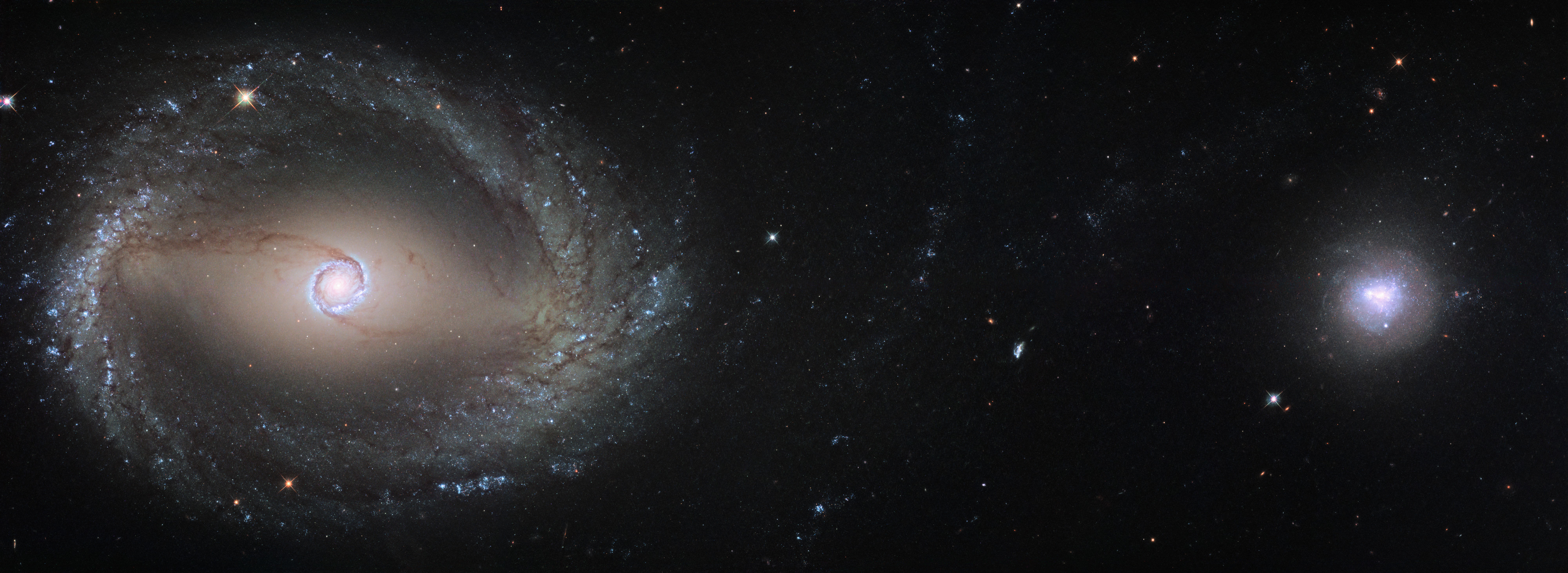 ordinary vs barred spiral galaxy