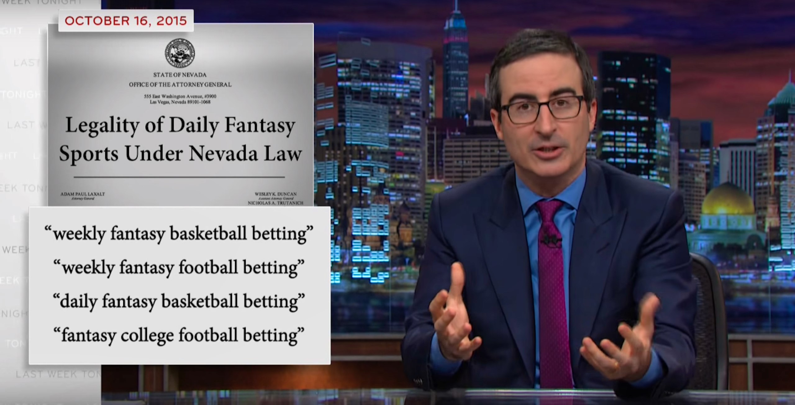 Last week tonight fantasy gambling 2017