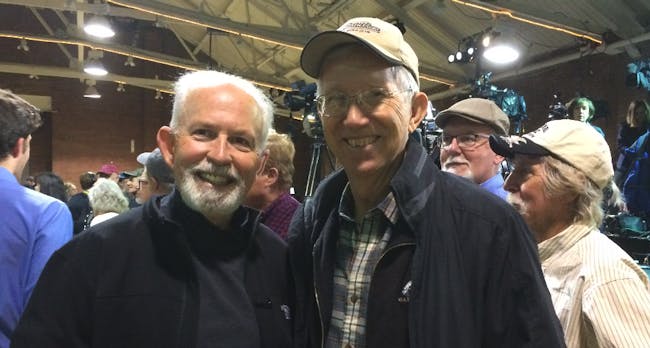 Todd Misiaszek, left, and Dennis Krause, right. It's not the robots they're worried about, it's the taxes.