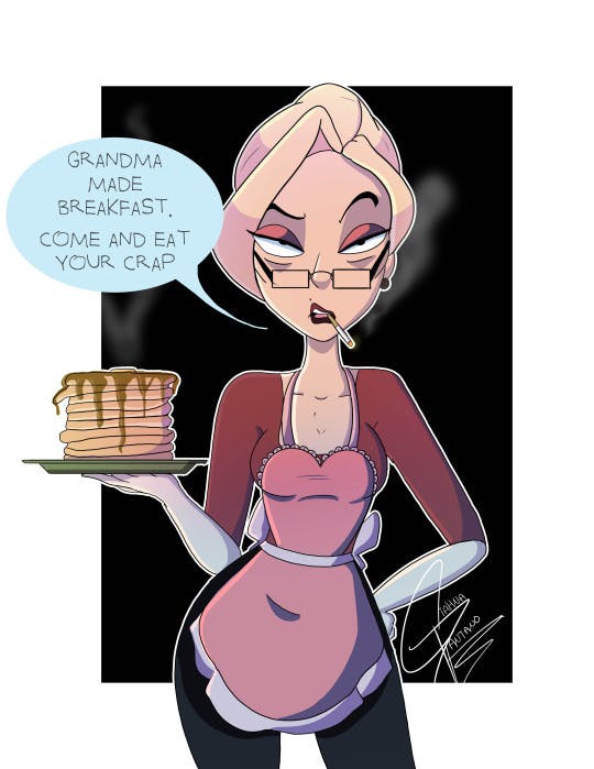 Bonnie Sinclair, Rick Sanchez's pseudo-canon wife, as drawn and created by Giahna Pantano
