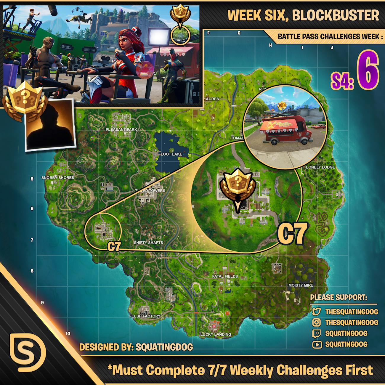 week 6 blockbuster guide - fortnite week 6 challenges loading screen