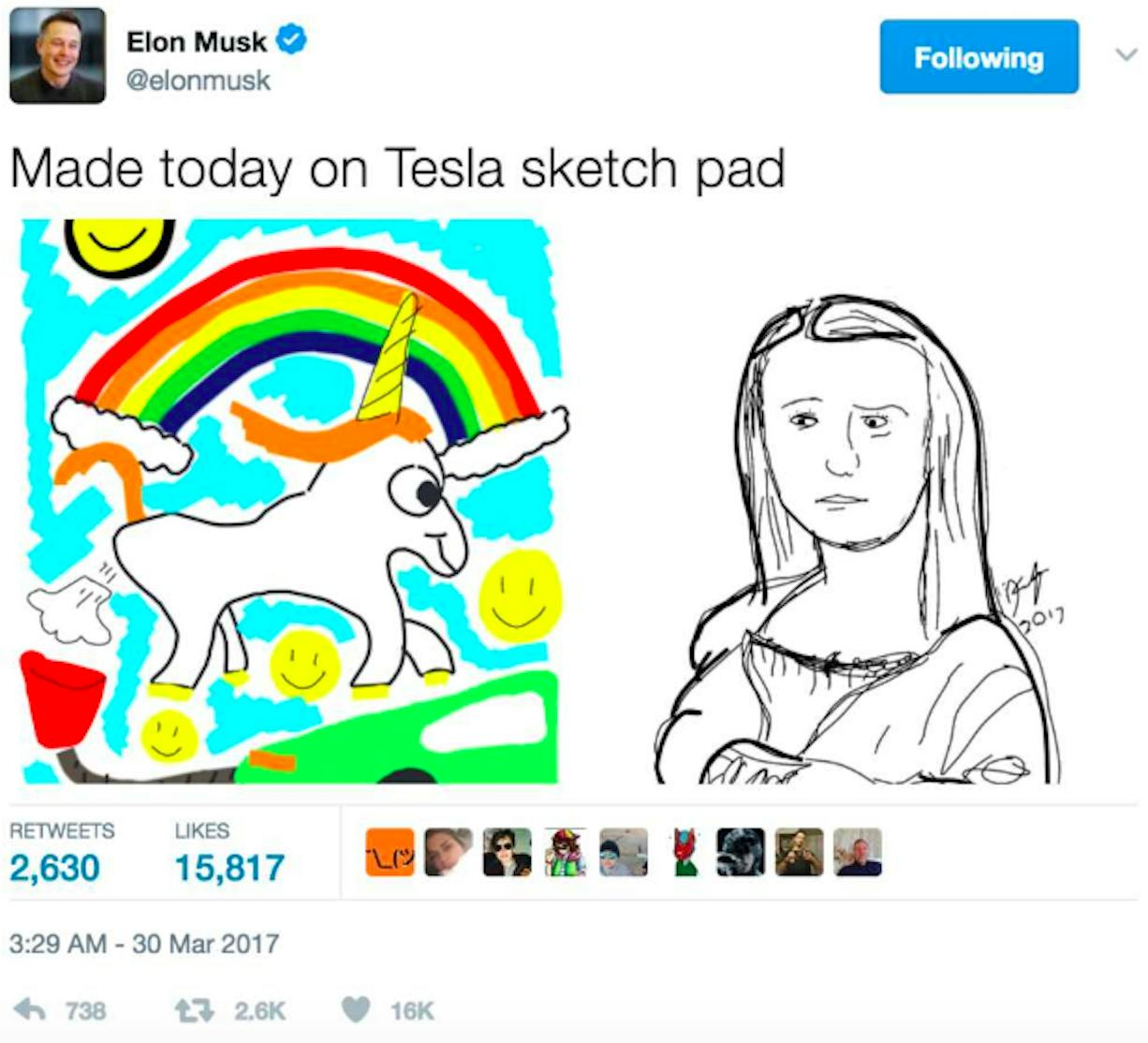 Elon Musk's tweet.