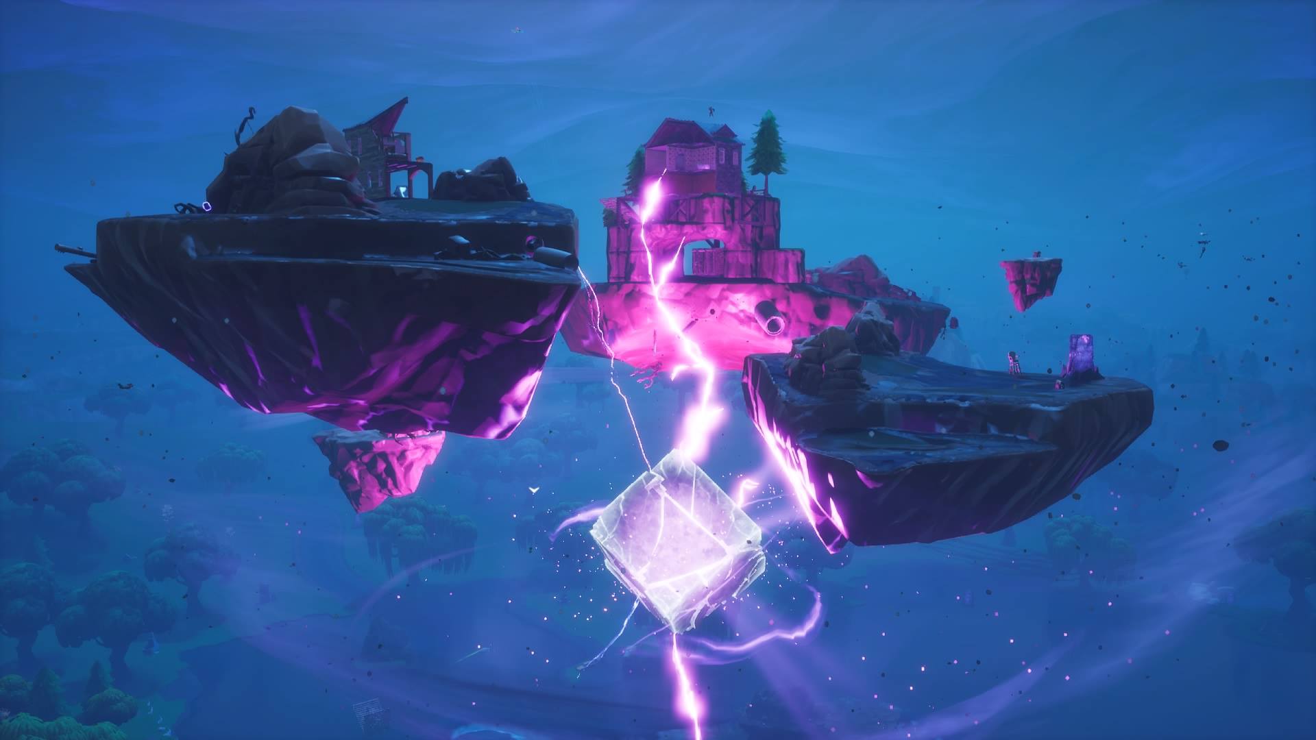 fortnite new leaky lake an otherworldly in game event changed the map inverse - cube fortnite wallpaper