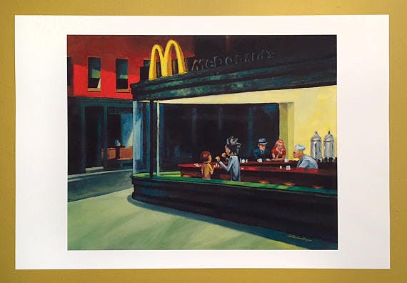 "Nighthawks" gets the Szechuan sauce treatment.