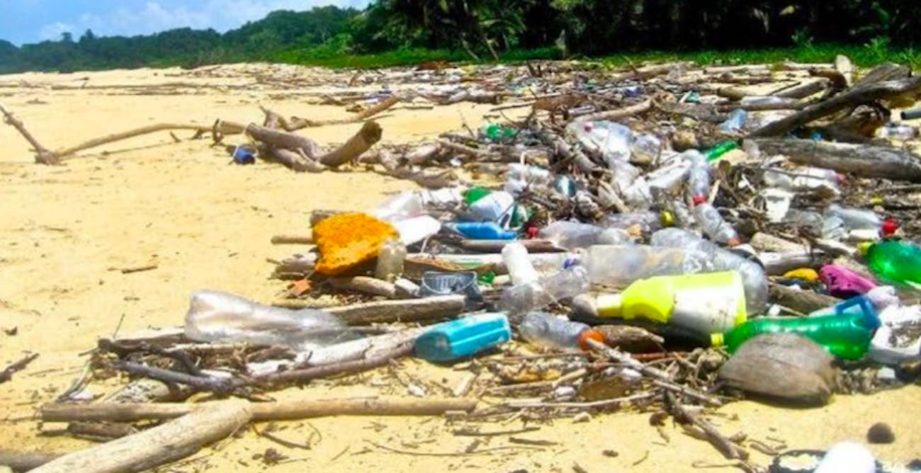 coco islands plastic waste