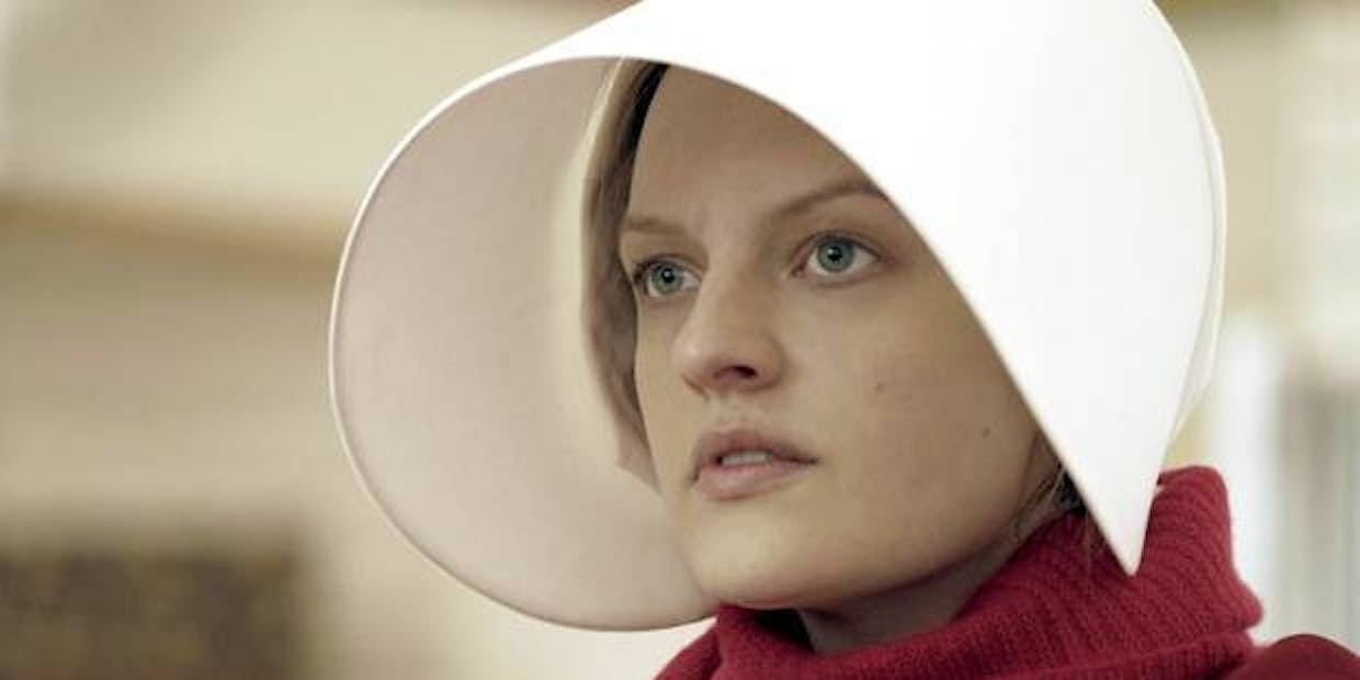 Elisabeth Moss as Offred or June in 'The HandmaidsTale'