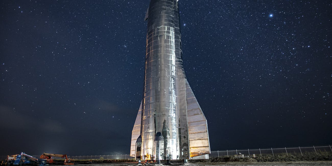 The Starship Mk.1 at the Boca Chica facility in Texas.