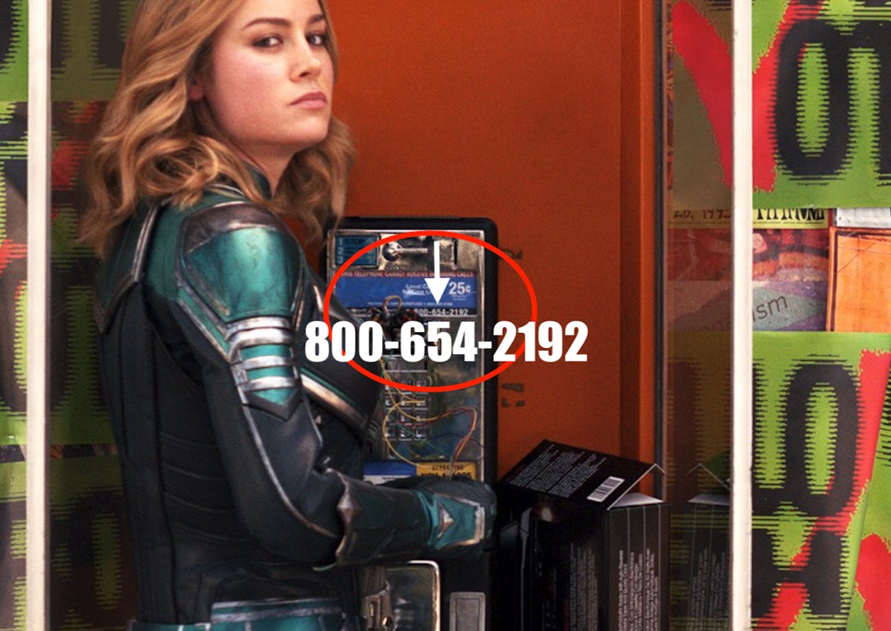 The Phone Number In Captain Marvel Photo Now Goes To A