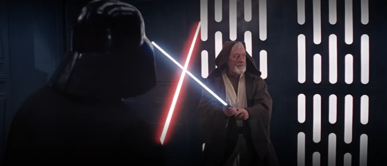 Obi-Wan gets ready to take one for the team.