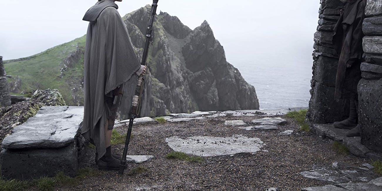 Daisy Ridley and Mark Hamill in 'The Last Jedi'