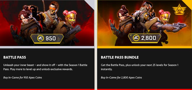 Apex Legends Battle Pass Prices