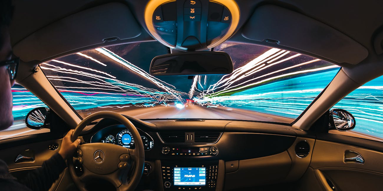 Inside a tesla