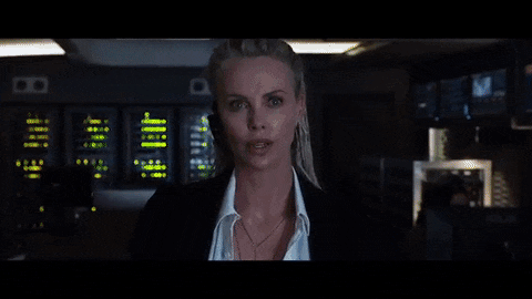 Charlize Theron hacks thousands of self-driving cars in NYC in Fast and Furious 8.