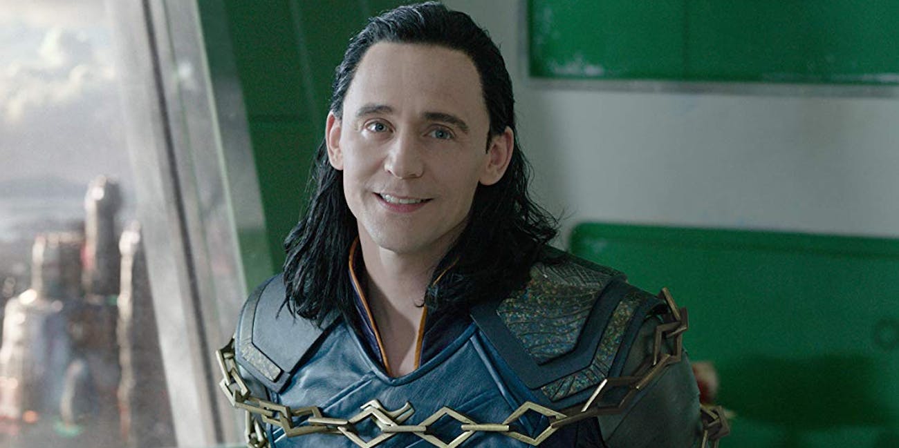 Tom Hiddleston as captured Loki in Thor: Ragnarok