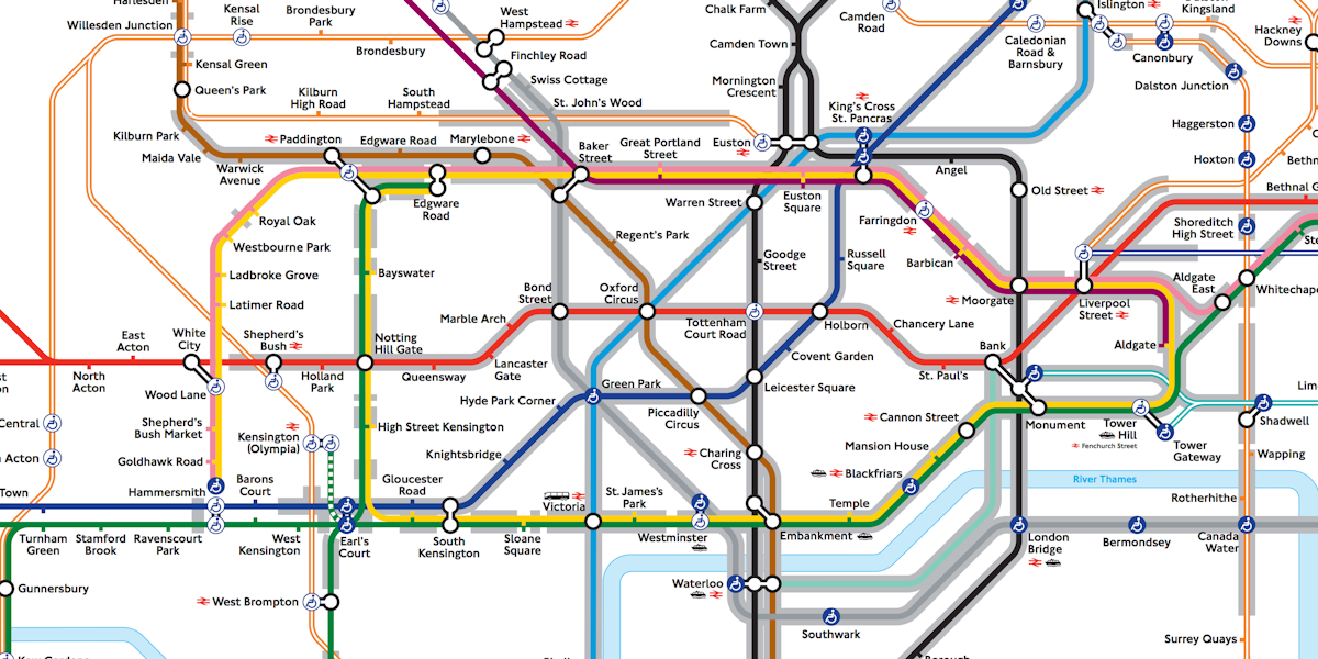 London Underground Circle Line Map