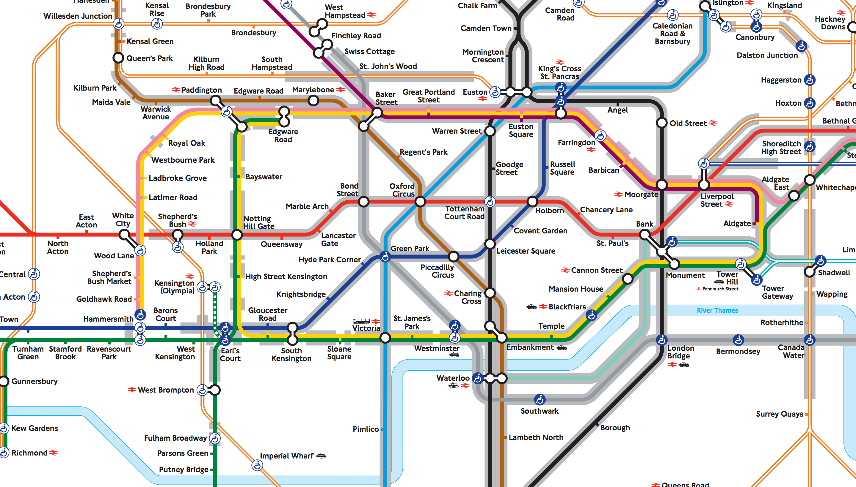 London Underground Circle Line Map