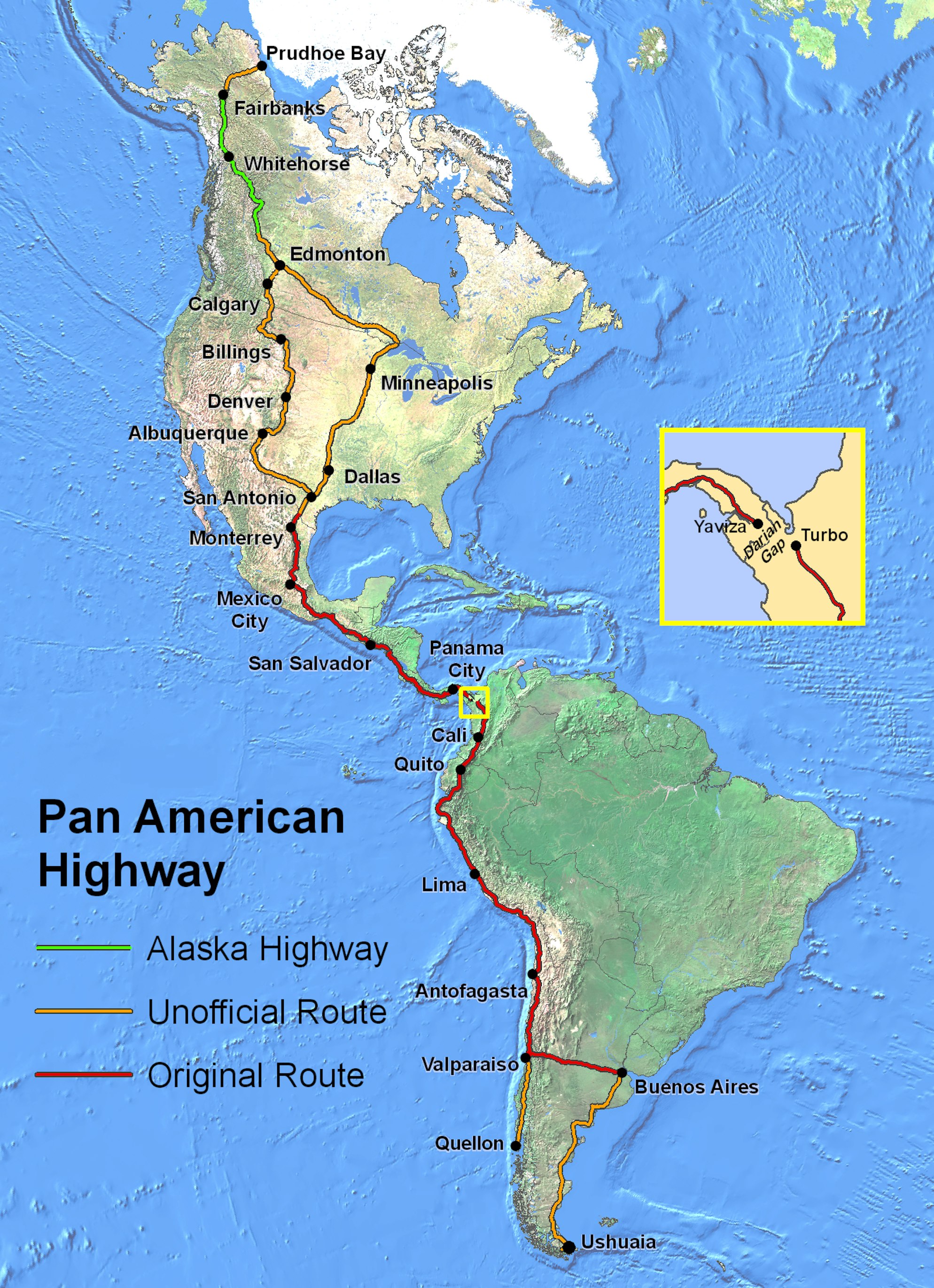 This Map of the World's Longest Highway is the Ultimate Road Trip | Inverse