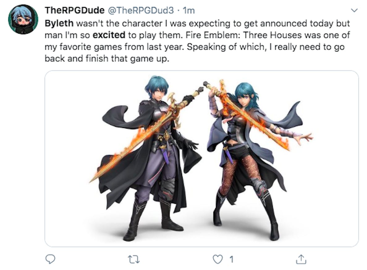 Super Smash Bros Ultimate Byleth