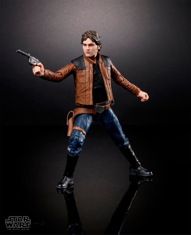 The Black Series toy of Alden Ehrenreich as Han Solo.