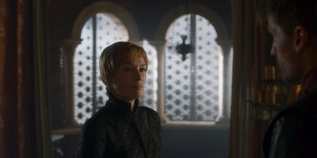 Cersei chats with Jaime.