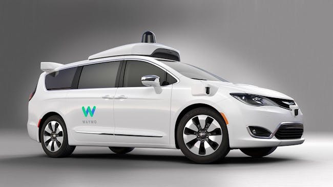 A Waymo-powered Chrysler Pacifica. You could ride in one of these!