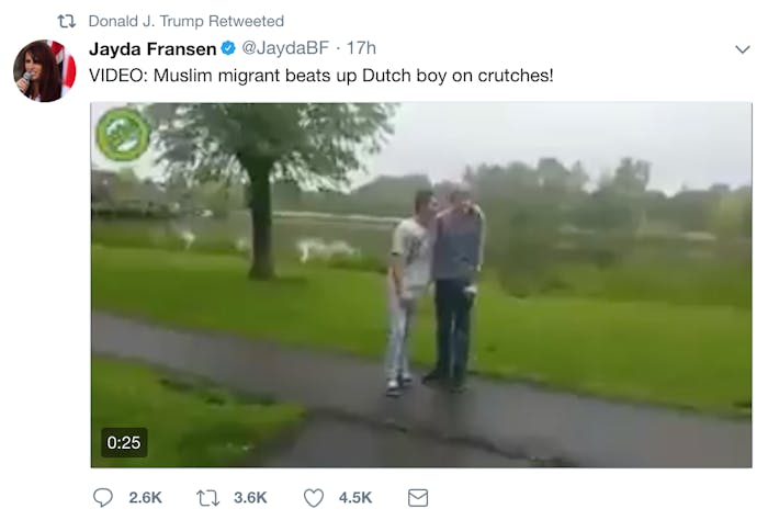One of the videos retweeted by Trump.
