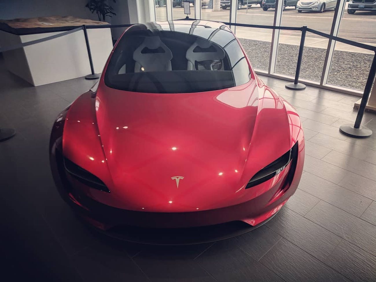 Tesla Roadster at Gigafactory.