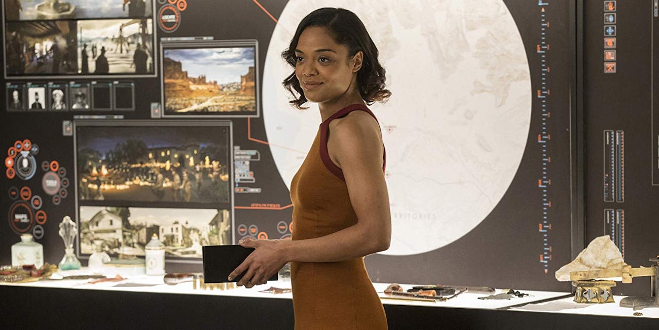 Tessa Thompson as Charlotte Hale in 'Westworld' Season 1