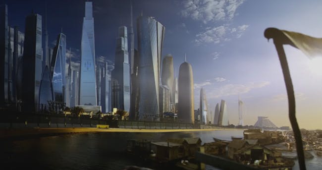 The divide between the Red and Green Zone in Syfy's 'Incorporated'