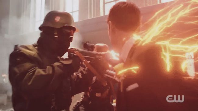 Barry Allen punches a Nazi at his own wedding.