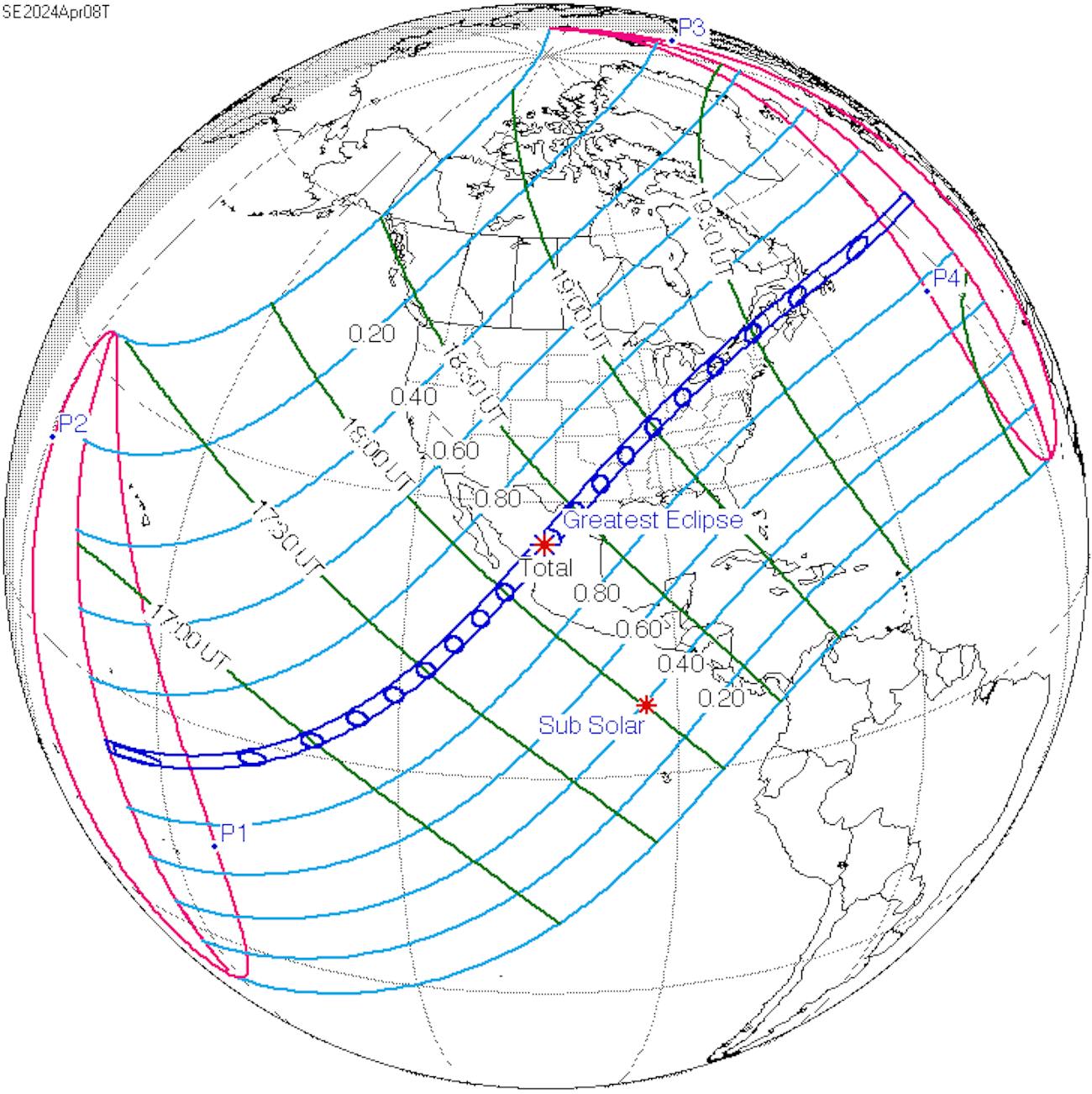 Total Solar Eclipse 2024 Usa Map Ardine Elsbeth