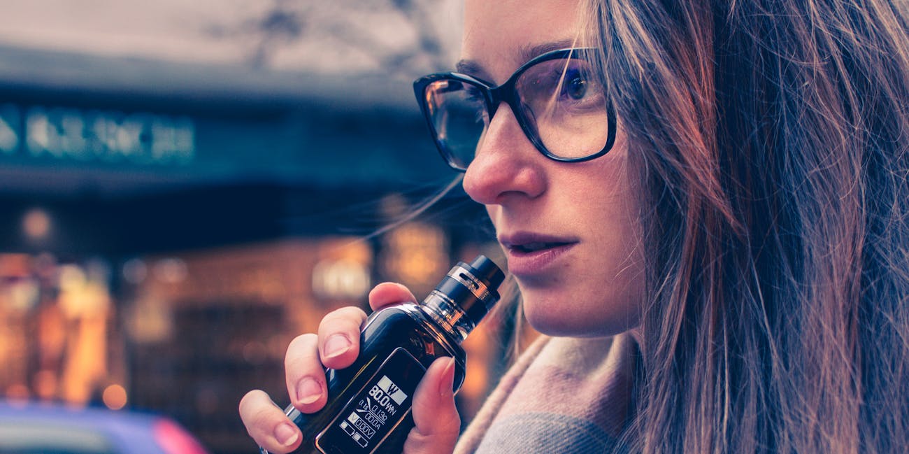 Woman vaping
