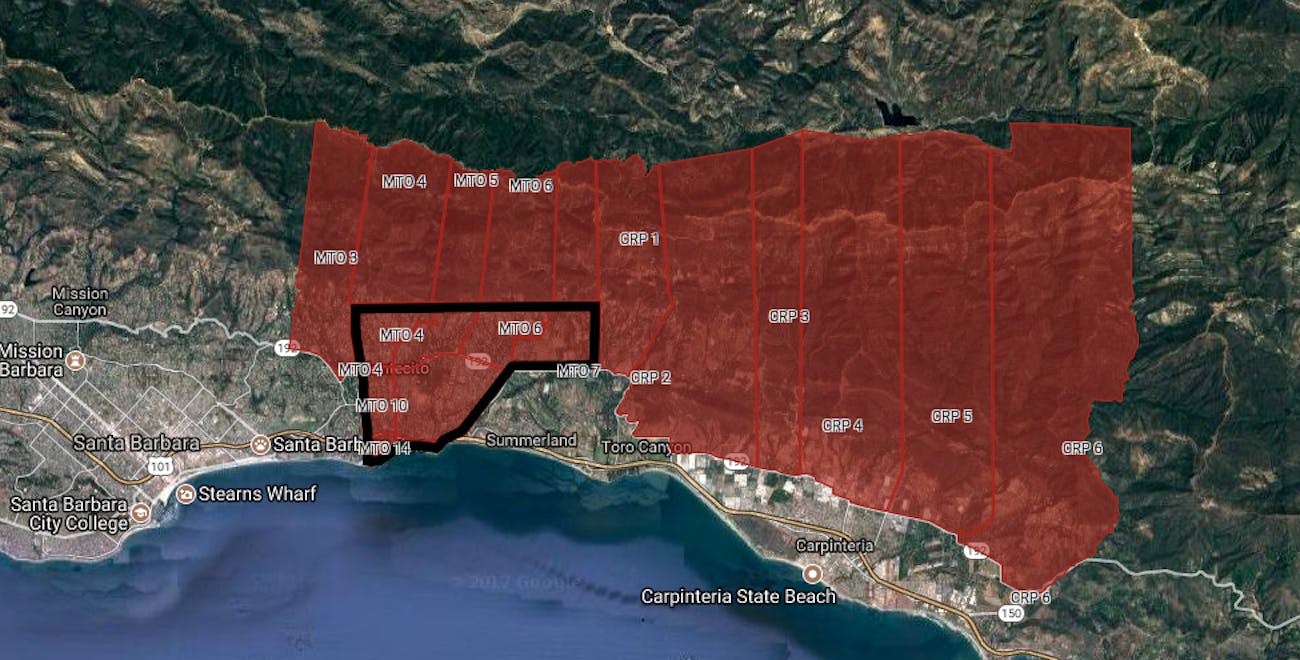 California Mudslides 7 Maps, Pictures of the Montecito Destruction