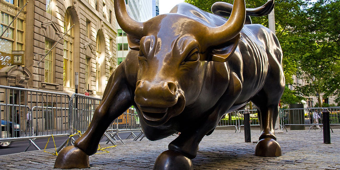 Bull Wall Street banks green energy renewable commitment socially responsible investment impact