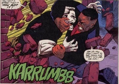 Luke Cage fighting Tombstone