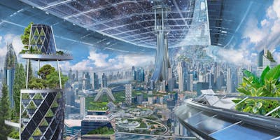 A future space city.