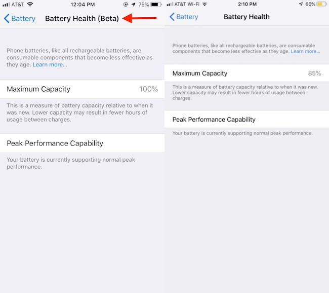 ios 12 beta battery health