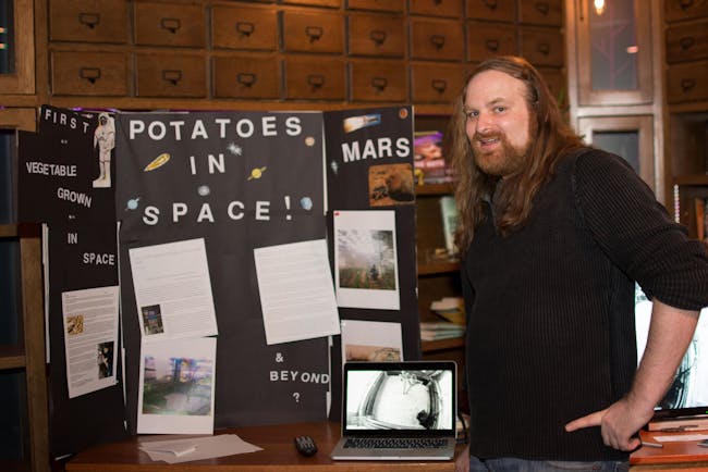 Crugnale's booth at the Inverse Science Fair.