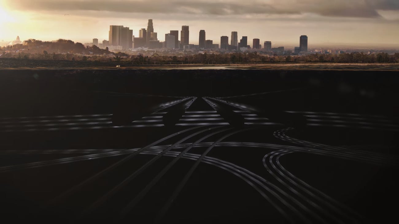 Elon Musk's boring company design reveals 30 layers of tunnels underneath a city.